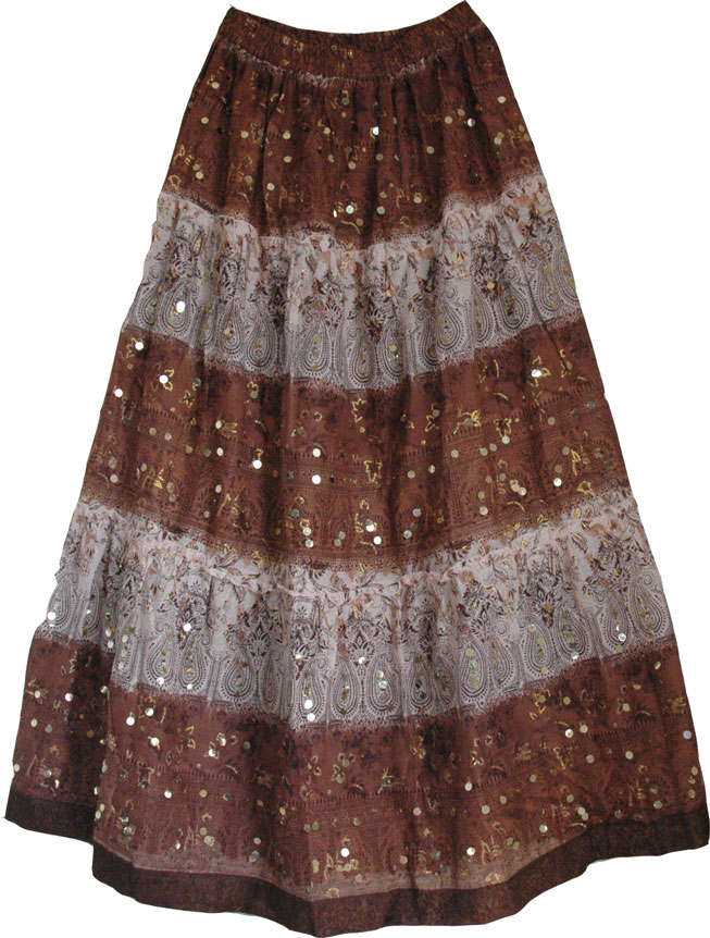 Bohemian Style Sequin Skirt 