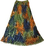 Sultry Summer Crinkle Long Skirt 