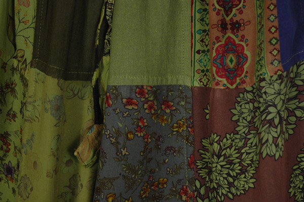 Flora and Fauna Patchwork Harem Pants with Drawstring