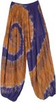 Purple Paradise Rayon Split Leg Boho Pants