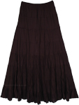 Brown Festival Earthy Goblincore Tiered Long Skirt | Brown | Tiered ...