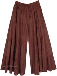 Burgundy Haze Cotton Split Riding Pants with Elastic Drawstring Waist [8850]