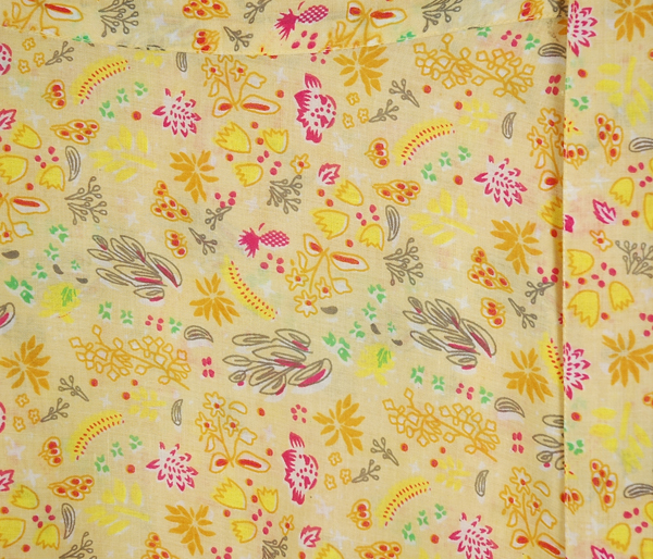 Yellow Desire Floral Print Cotton Wrap Skirt