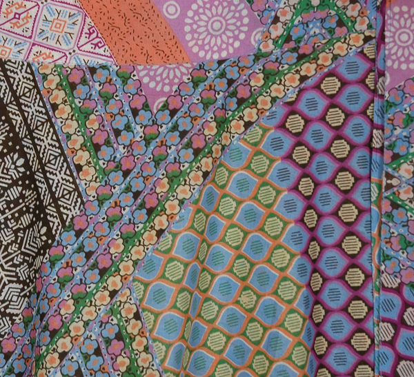 Hippie Abstract Multi Print Cotton Wrap Skirt