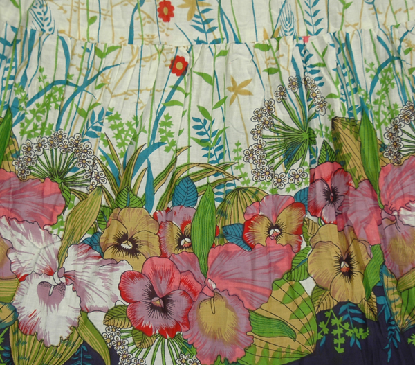 Limey Dusk Floral Printed Cotton Long Skirt