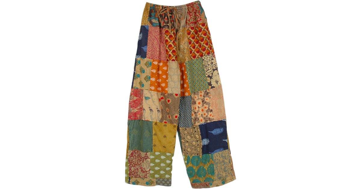 patchwork hippie pants