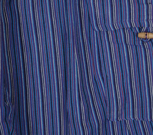 Unisex Bohemian Striped Street Pants in Meadow Blue | Blue | Split ...