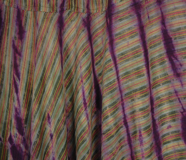 Hippie Green Bean Drop Crotch Cotton Pants with Accents