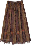 Fall Harvest Bohemian Gypsy Patchwork Wrap Around Long Skirt