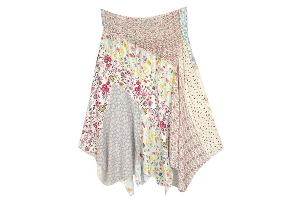 High Tea Asymmetric Elegant Floral Skirt | Off-White | Patchwork ...
