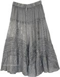 Classic Beauty Womens Vintage Rayon Long Skirt [8955]