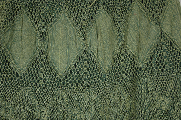 Seaweed Green Crochet Patchwork Hippie Skirt