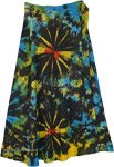 Gypsy Petite Skirt with Wrap Around Waist and Tie Dye [9047]