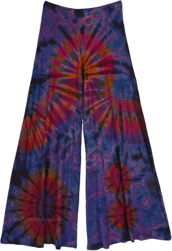 Saturday Night Fever Tie Dye Extra Long Palazzo Pants