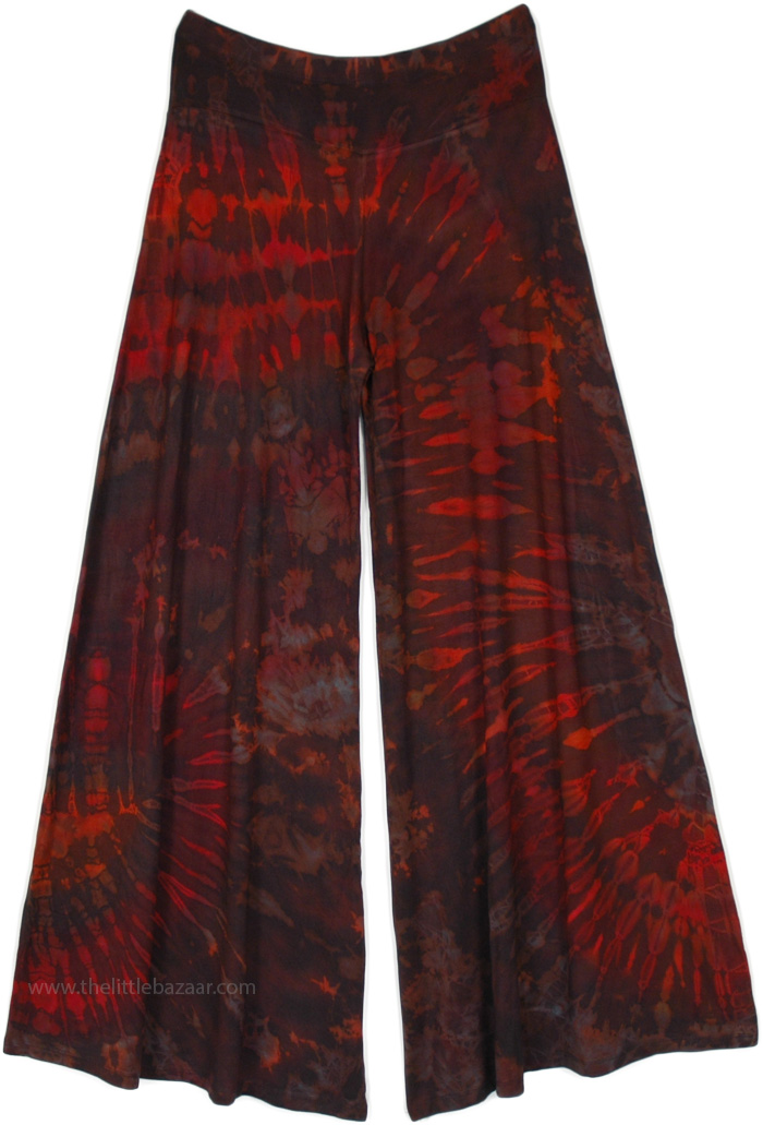 Cranberry Dreams Tie Dye Soft Palazzo Pants