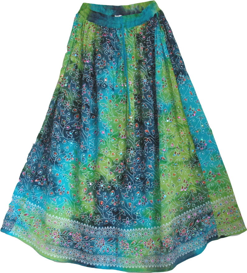 Tropical Sea Shimmering Skirt | Sequin-Skirts
