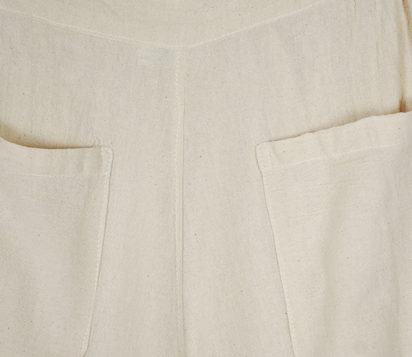 Natural Bohemian Wide Leg Khadi Flared Trousers | Beige | Split-Skirts ...