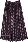 Excelsior Navy Long Bohemian Skirt