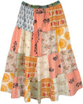 Sunny Day Multi Print Patchwork Bohemian Plus Size Maxi Skirt