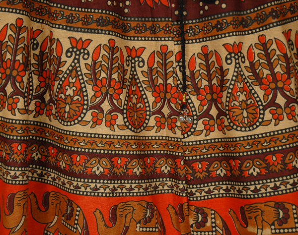 Orange Choco Wide Leg Hippie Palazzo Pants