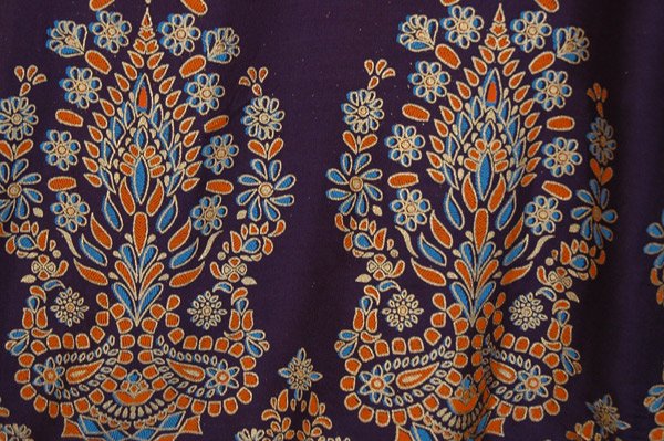 Majestic Beauty Straight Rayon Pants with Folk Print