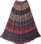Gypsy Long Skirt w/ Flower Print 