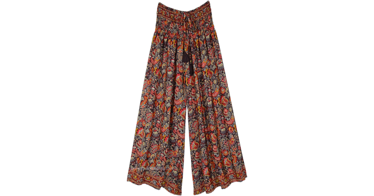パンツ Paisley Rough Pants カーゴパンツ 「unisex」ブラックペイズリー ワイドカーゴパンツ