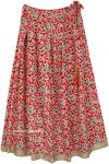 Thulian Pink Rose Foldover Waist Long Skirt