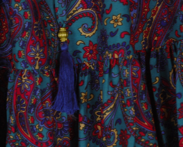 Jelly Bean Blue Paisley Bohemian Long Skirt