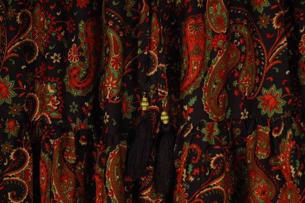 Fiery Festive Paisley Pattern Boho Long Skirt