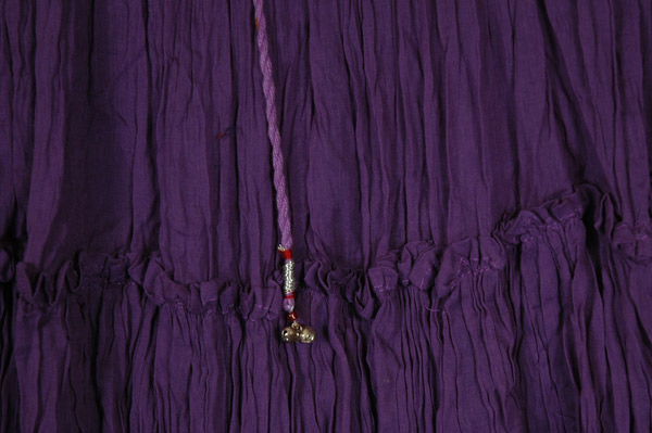 Purple Magic Mid Length Tiered Cotton Skirt