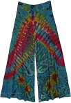 Deep Ocean Tie Dye Soft Palazzo Pants