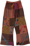 Marsala Magic Hippie Lounge Patchwork Cotton Short Pants