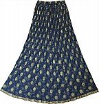 Navy Long Length Skirt 