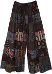 Midnight Festivities Rayon Patchwork Boho Trousers