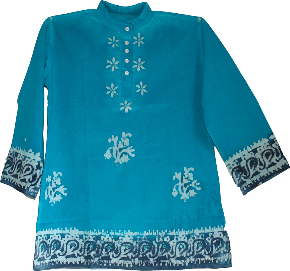 Bondi Blue Tunic Top