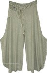 Herb Green Side Slit Palazzo Pants