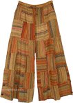 Citrus Summer Bohemian Patchwork Cotton Pants