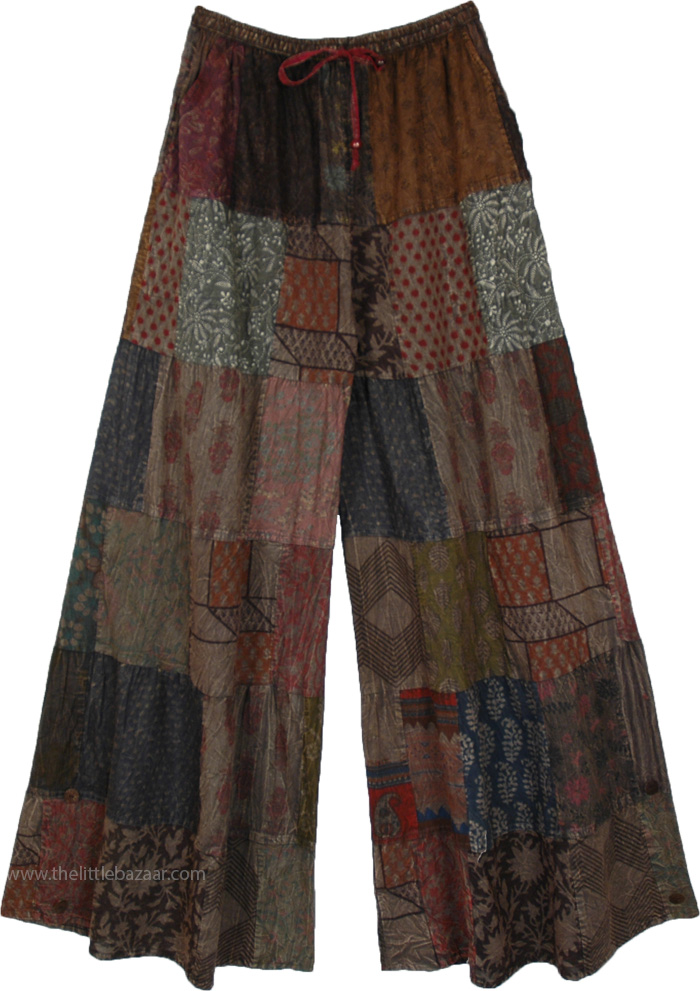 Goblin Cotton Carpet Bohemian Long Patchwork Pants