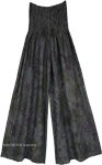 Dark Semi Sheer Cotton Grey Pants with Flare [9517]