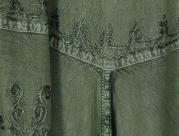 Basil Bird High Low Green Flowy Skirt | Green | Embroidered, XL-Plus ...