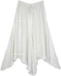 Western Style White Rodeo Skirt with Embroidery [9562]