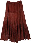 Classic Beauty Womens Vintage Rayon Long Skirt [9574]