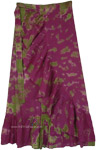 Purple Valley Cotton Frills Wrap Skirt