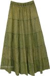 Summer Fun Tiered Full Long Cotton Skirt [9580]