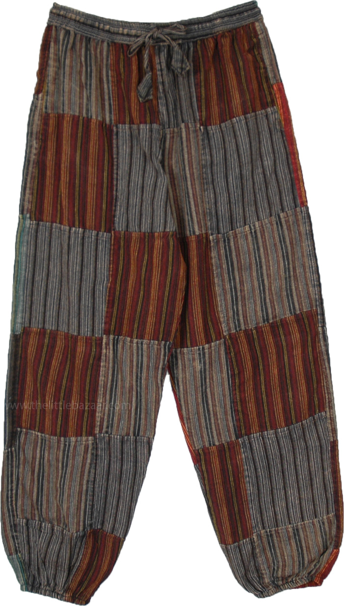 Brown Cotton Saruel Pants for men   – Hippie Pants