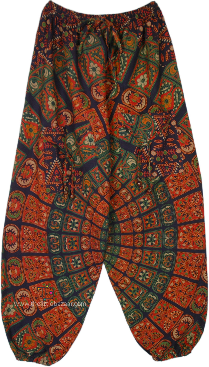 Mandala Meditation Printed Boho Lounge Harem Pants