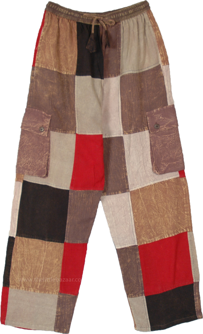 Red Pop Sand Boho Patchwork Pants