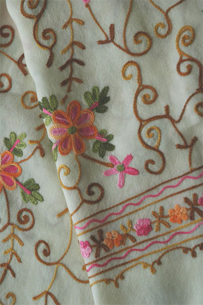 Kashmiri Embroidery Floral Stole