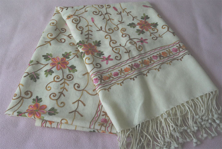 Kashmiri Embroidery Floral Stole